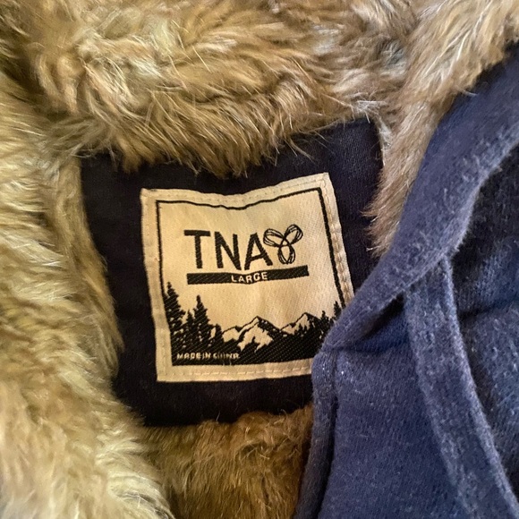 🐞Vntg (2000s) TNA Faux Fur Lined Sweater - Picture 2 of 5